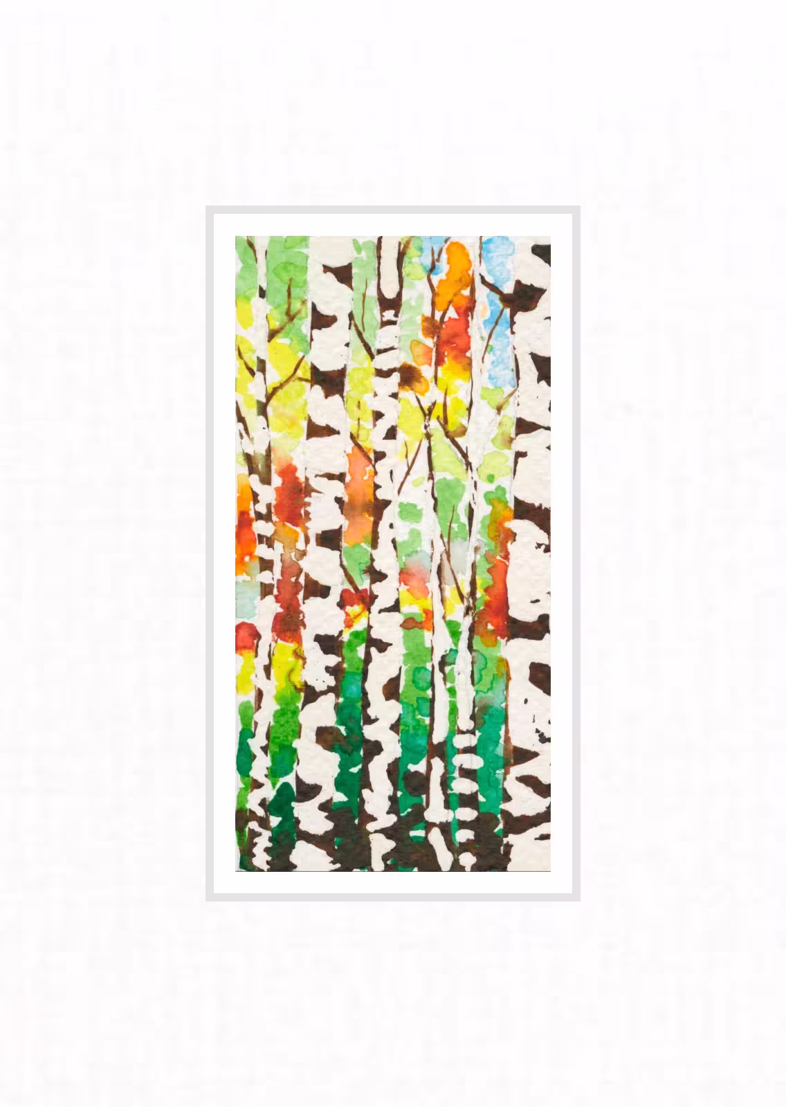 TG0039-mounted Silver Birch Study