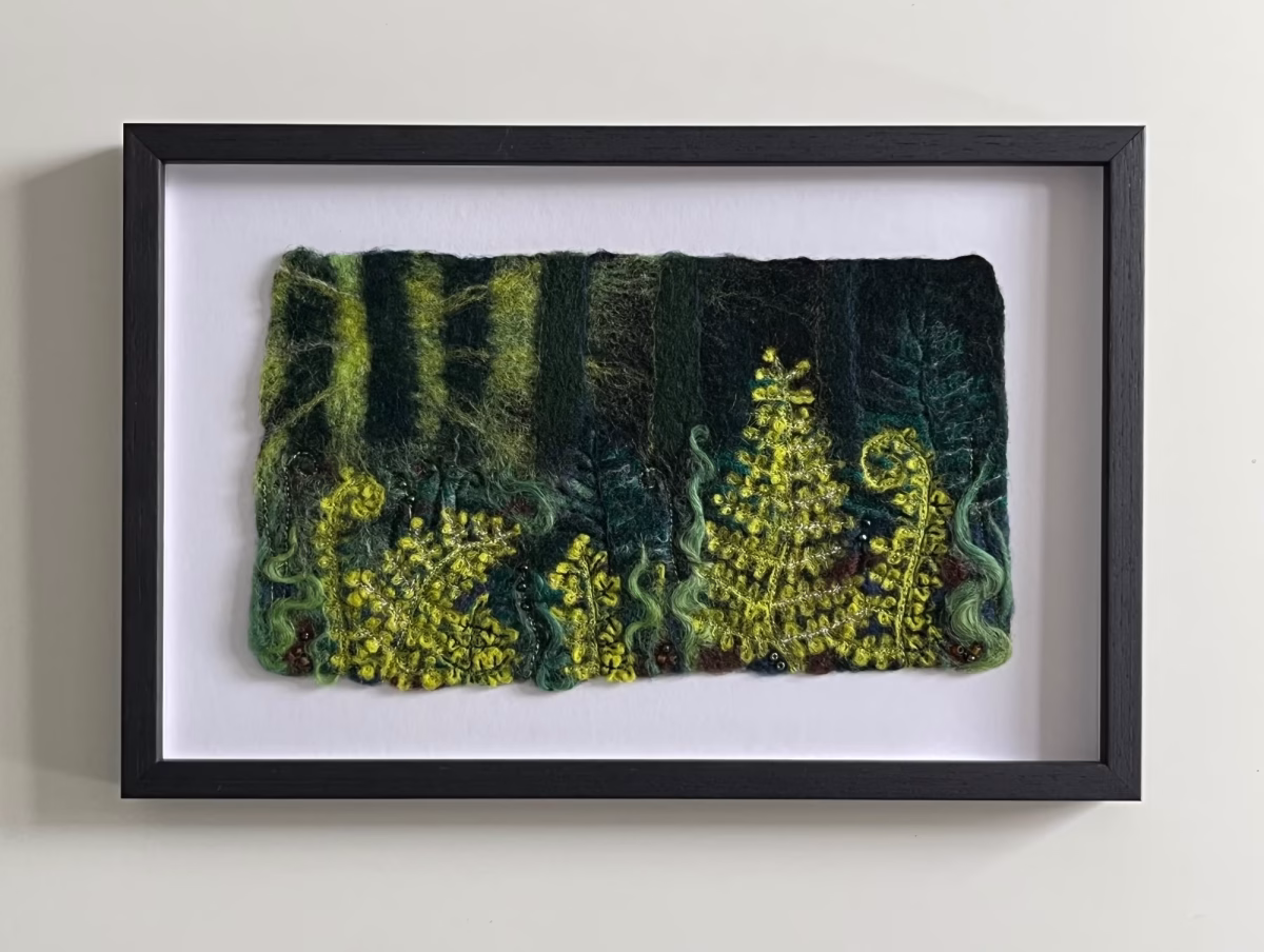 Deep in the Woods Original Felt Art
