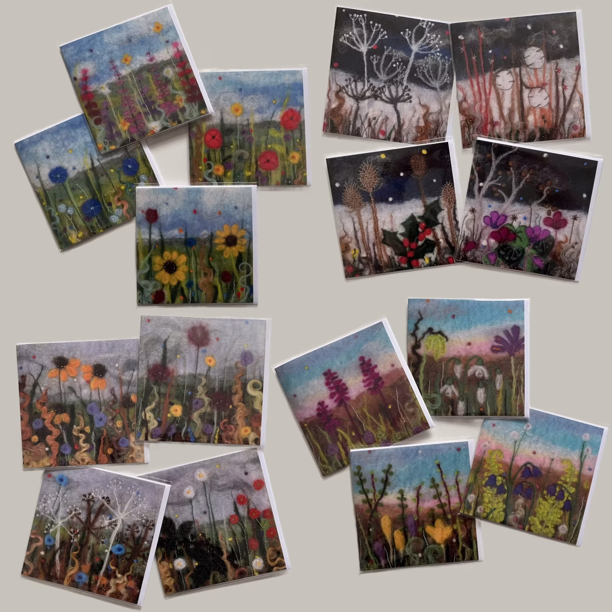 Small Seasons Greeting Cards Full Set (Set of 16)