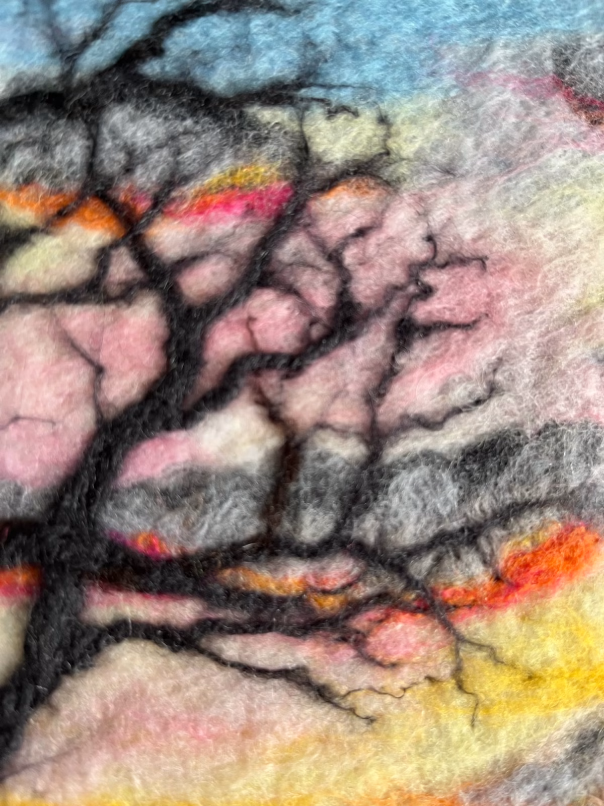 Surprise Sunset Original Felt Art