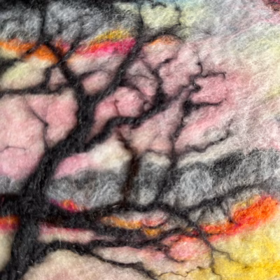 Surprise Sunset Original Felt Art
