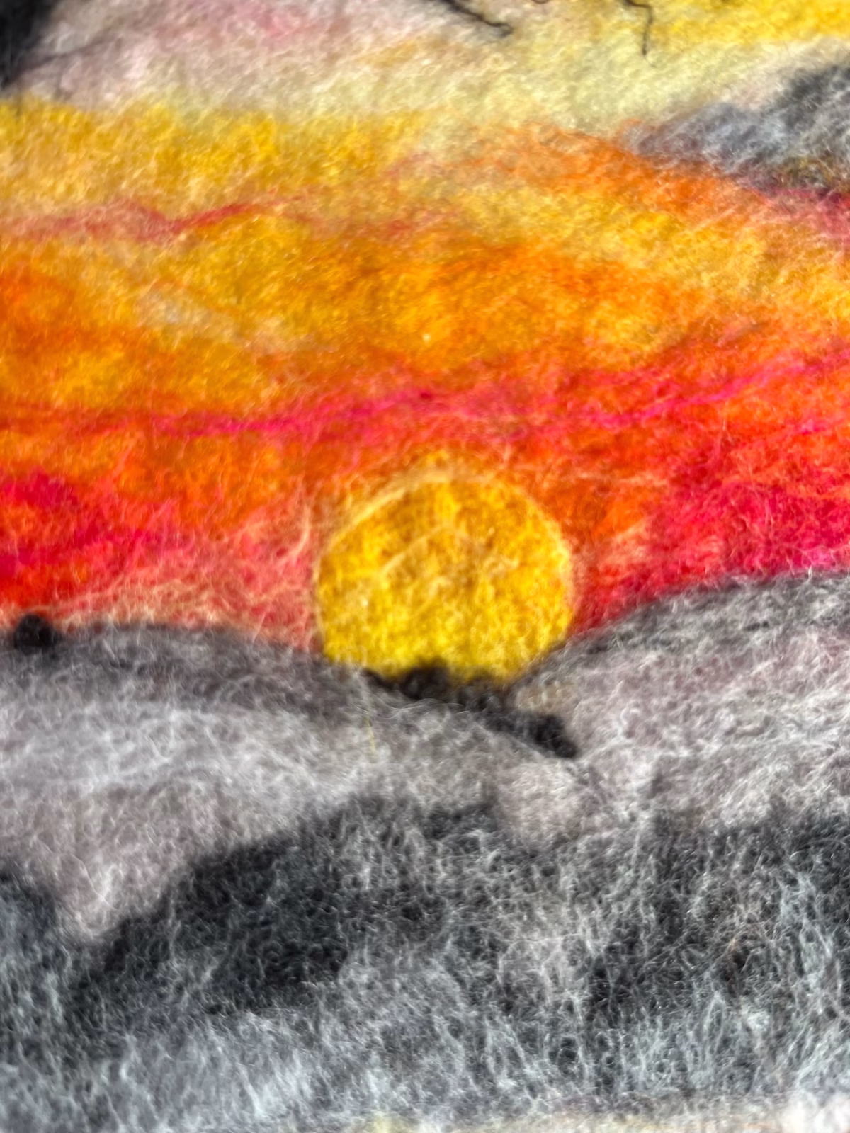 Surprise Sunset Original Felt Art